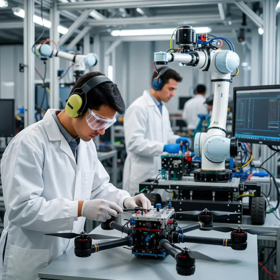 fabricantes de drones con asistencia robotica